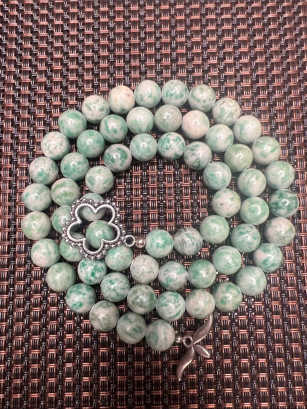 Amazonite Gemstone Artisan Beaded Necklace | 26” Handmade Statement Jewelry